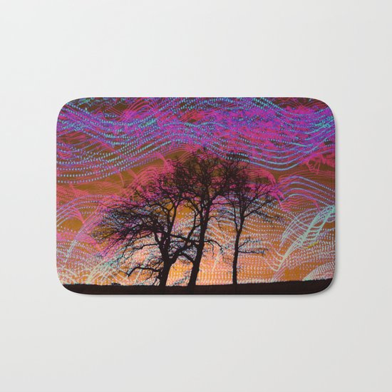 Disco Dancing Trees Bath Mat
