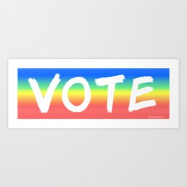 Vote Rainbow Series Art Print