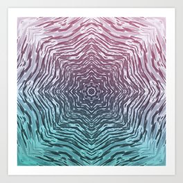 Pastel gradient star water wavy pattern Art Print