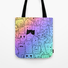 Colorful Cats Tote Bag