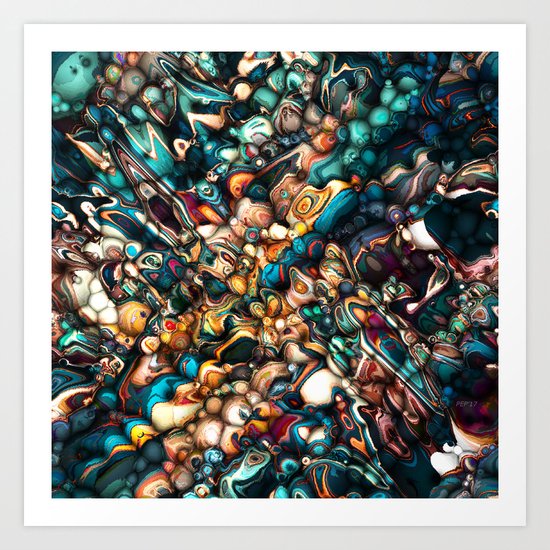 Abstract Texture And Colors Art Print