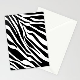 Mid Century Modern Zebra Print Pattern - Black and White Stationery Card