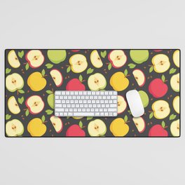 Colorful apple seamless pattern design Desk Mat