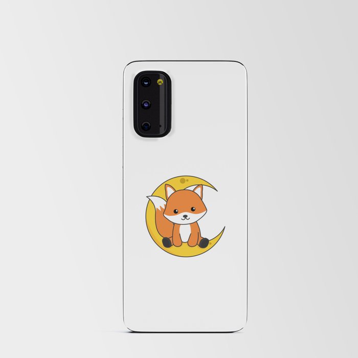 Moon Fox Cute Animals For Kids For The Night Android Card Case
