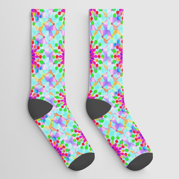 Mini Prismatic Mandalas Socks