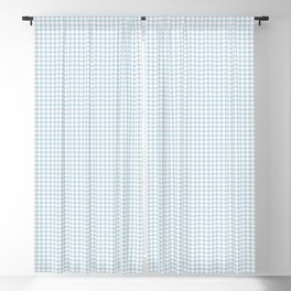 Baby Blue Gingham Check Blackout Curtain