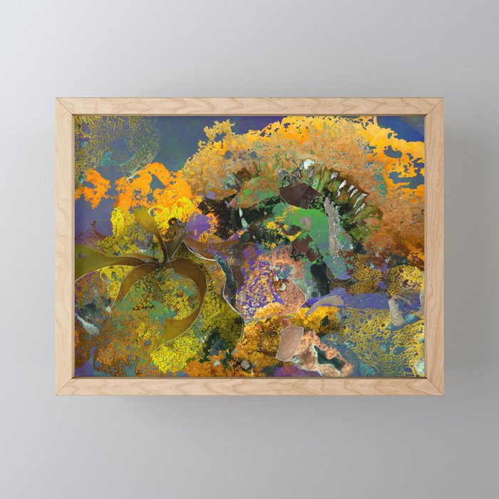 Coral reef of my imagination - purple Framed Mini Art Print