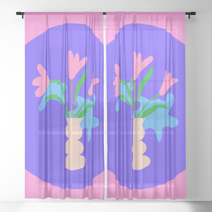 flowers Sheer Curtain