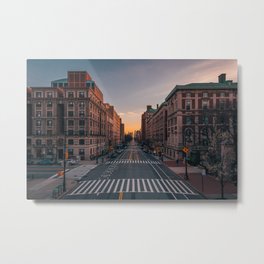Amsterdam Ave, Columbia University 01 Metal Print | Columbiauniversity, Urbanarea, Unitedstates, Photo, Humansettlement, Landmark, Street, Newyork, Road, City 