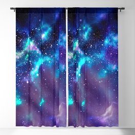 Abstract Nebula #2: Blue Blackout Curtain