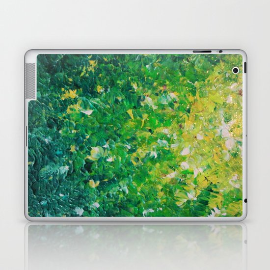 LAKE GRASS - Original Acrylic Abstract Painting Lake Seaweed Hunter Forest Kelly Green Water Lovely Laptop & iPad Skin