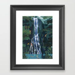 Waterfall stop Framed Art Print