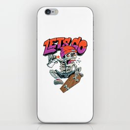 Lets Go Skateboarding iPhone Skin