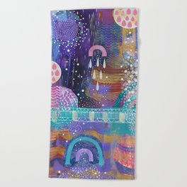 Let Your Soul Fly Beach Towel | Painting, Mixedmedia, Acrylic, Intuitiveartist 