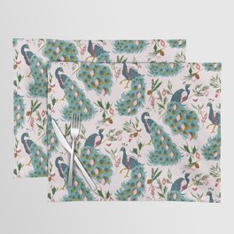 Ornamented Peacocks - Winter Holiday Placemat