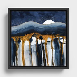 Liquid Hills Framed Canvas