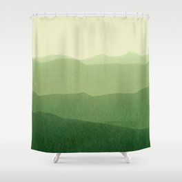 gradient landscape green Shower Curtain