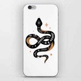 Infinity Snake - Black & Gold iPhone Skin
