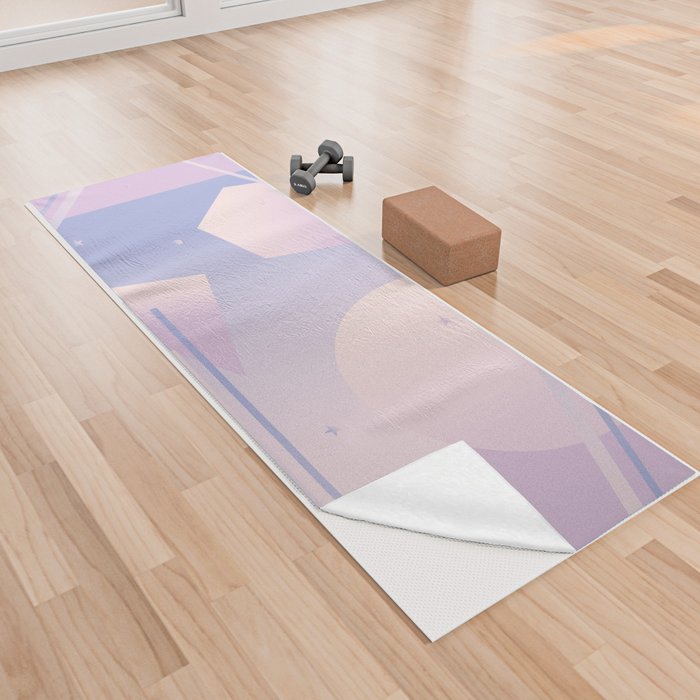 Dreamy Pastel Geometry Yoga Towel