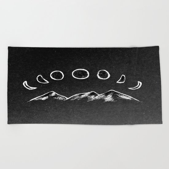 Mountain Moon Beach Towel