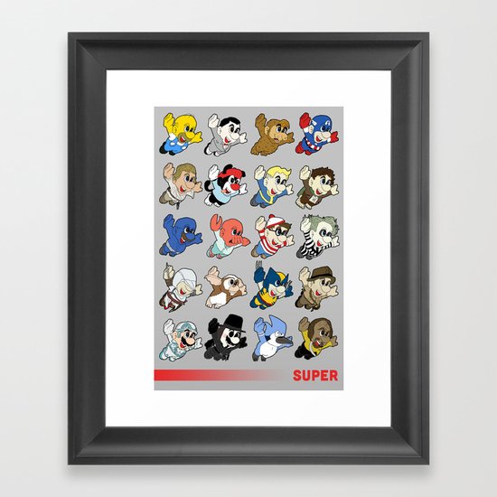 Super: Round 2 Framed Art Print