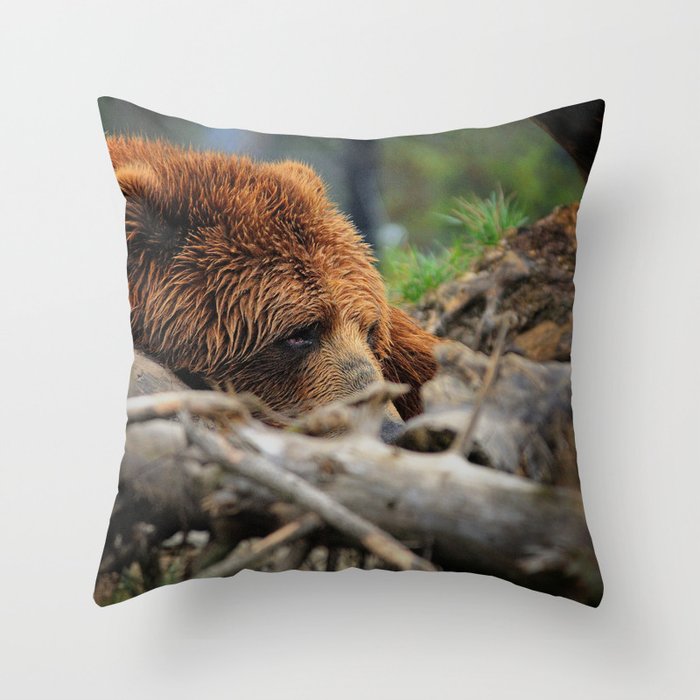 Kodiak Bear Throw Pillow