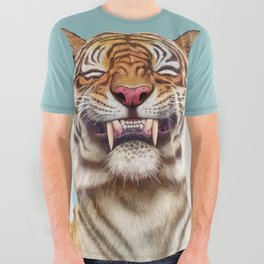 Smiling Tiger All Over Graphic Tee