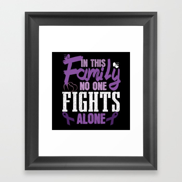Purple No One Alone Pancreatic Cancer Awareness Framed Art Print