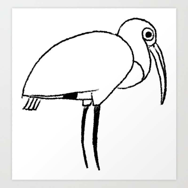 Bird Watching Funny Novelty Cartoon Hand Drawing Art Print By Themingdesigns Society6