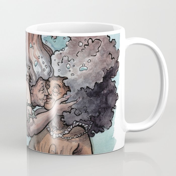 Old lady mermaids smooching Coffee Mug