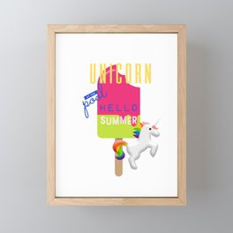 unicorn popsicle Framed Mini Art Print