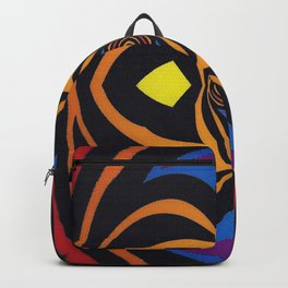 Modern abstract art Backpack | Black, Abstract, Blue, Yellow, New, Variouscolors, Magical, Background, Powerful, Painting 