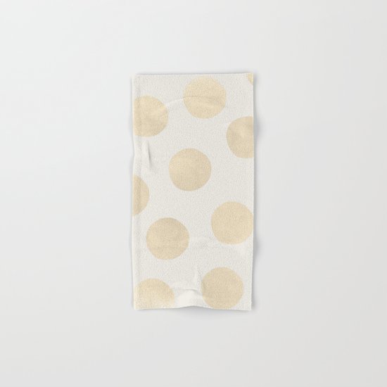 Gold Polka Dots Hand & Bath Towel
