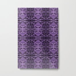Liquid Light Series 47 ~ Purple Abstract Fractal Pattern Metal Print