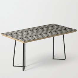 Black and Tan Shape Horizontal Stripe Pattern Pairs DE 2022 Popular Color Doric White DET641 Coffee Table