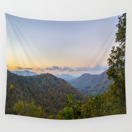 Sleepy valley town Wall Tapestry