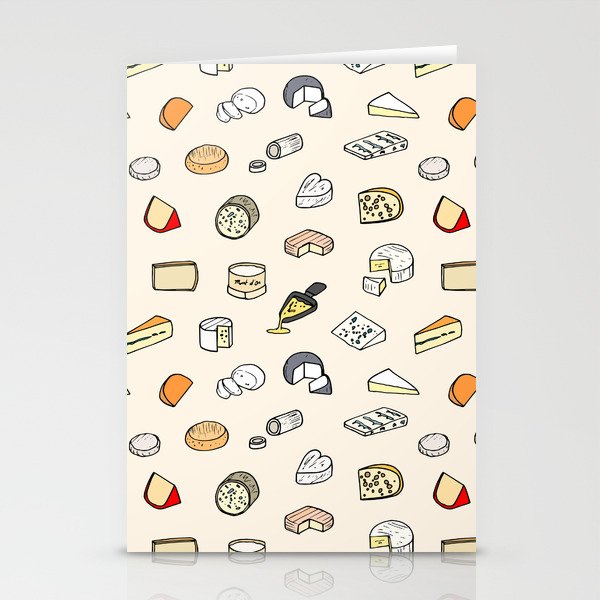 Cheese pattern Stationery Cards