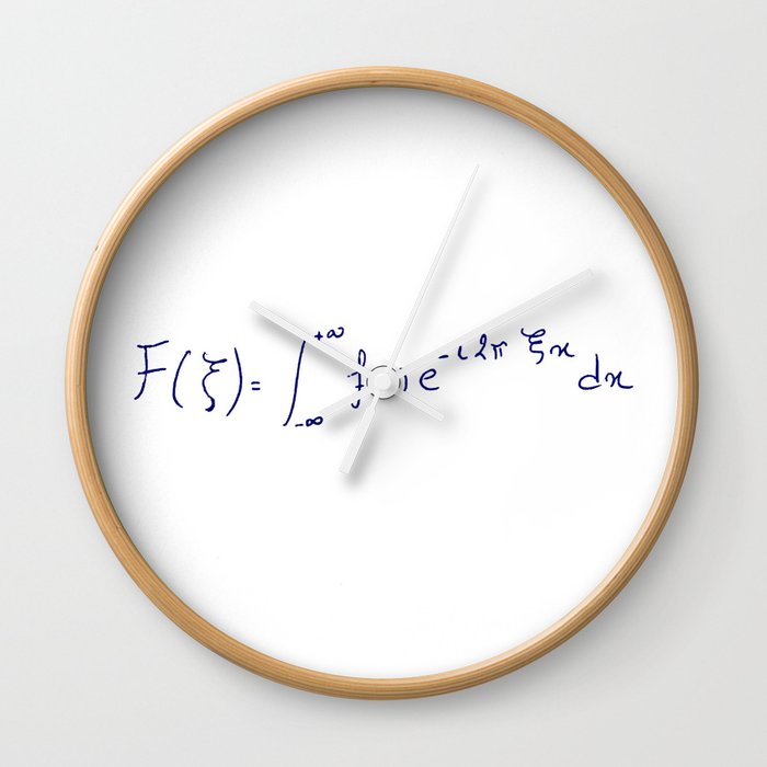 Fourier transform equation handwritten Wall Clock