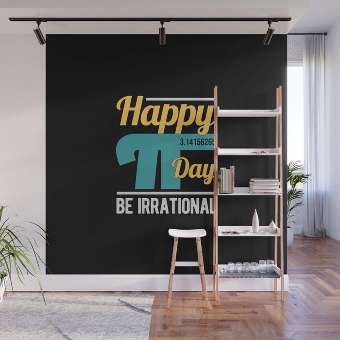 Funny Happy Pi Day Wall Mural