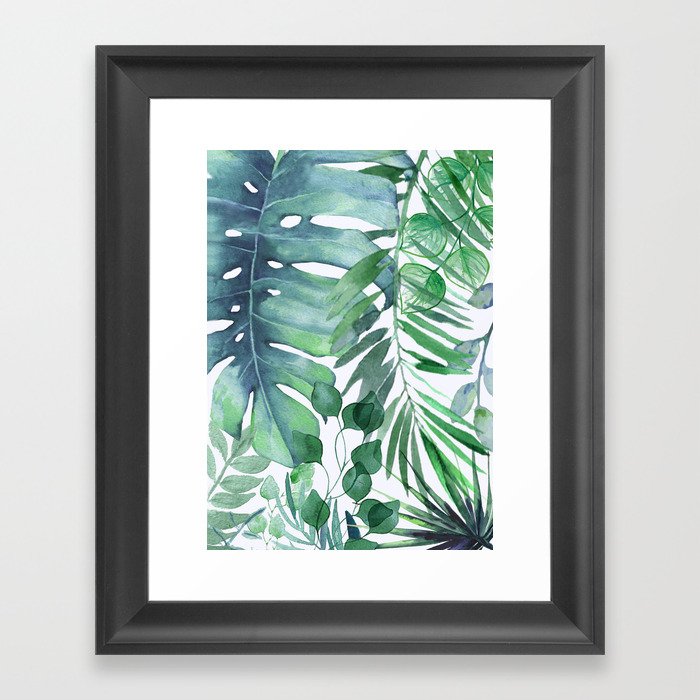Tropical Leaves Framed Art Print By Nadja1 Society6