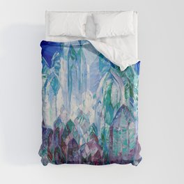 Crystal Castle in the Sea, 1914 by Wenzel Hablik Duvet Cover