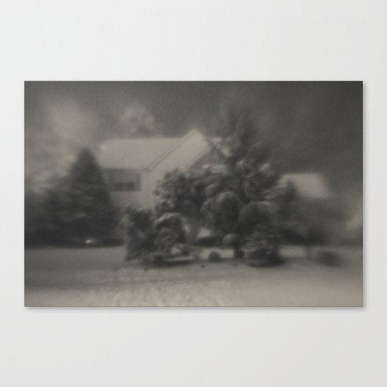 Home Covered in Snow Canvas Print