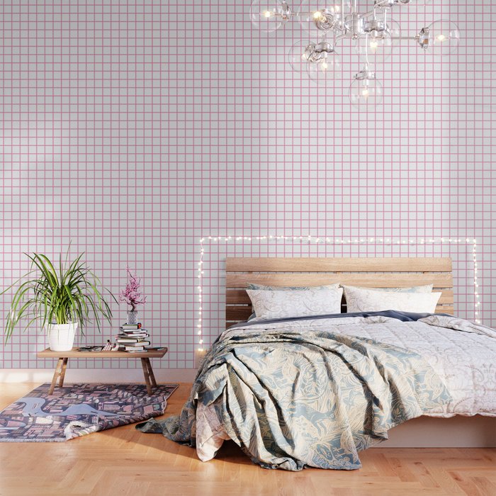Light Pink Grid Pattern Wallpaper By Coolfunawesometime Society6 Light pink lines abstract grid pattern background synthwave retro future grid background with blue round neon glowing and pink sun in center. society6