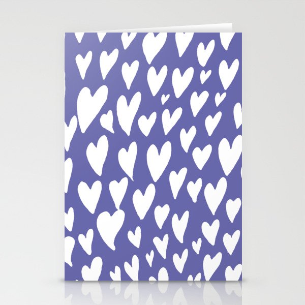Valentines day hearts explosion - very peri Stationery Cards