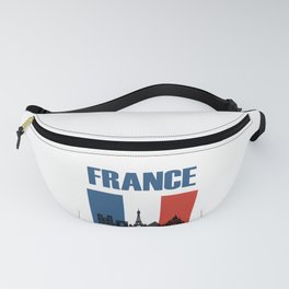 France Travel - French Flag Fanny Pack