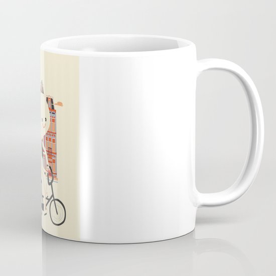 Happy Ghost Biking Through Amsterdam Mug