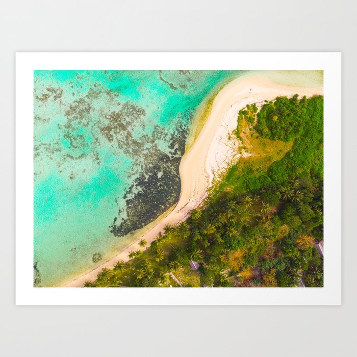 Drone shot in Madagascar Art Print