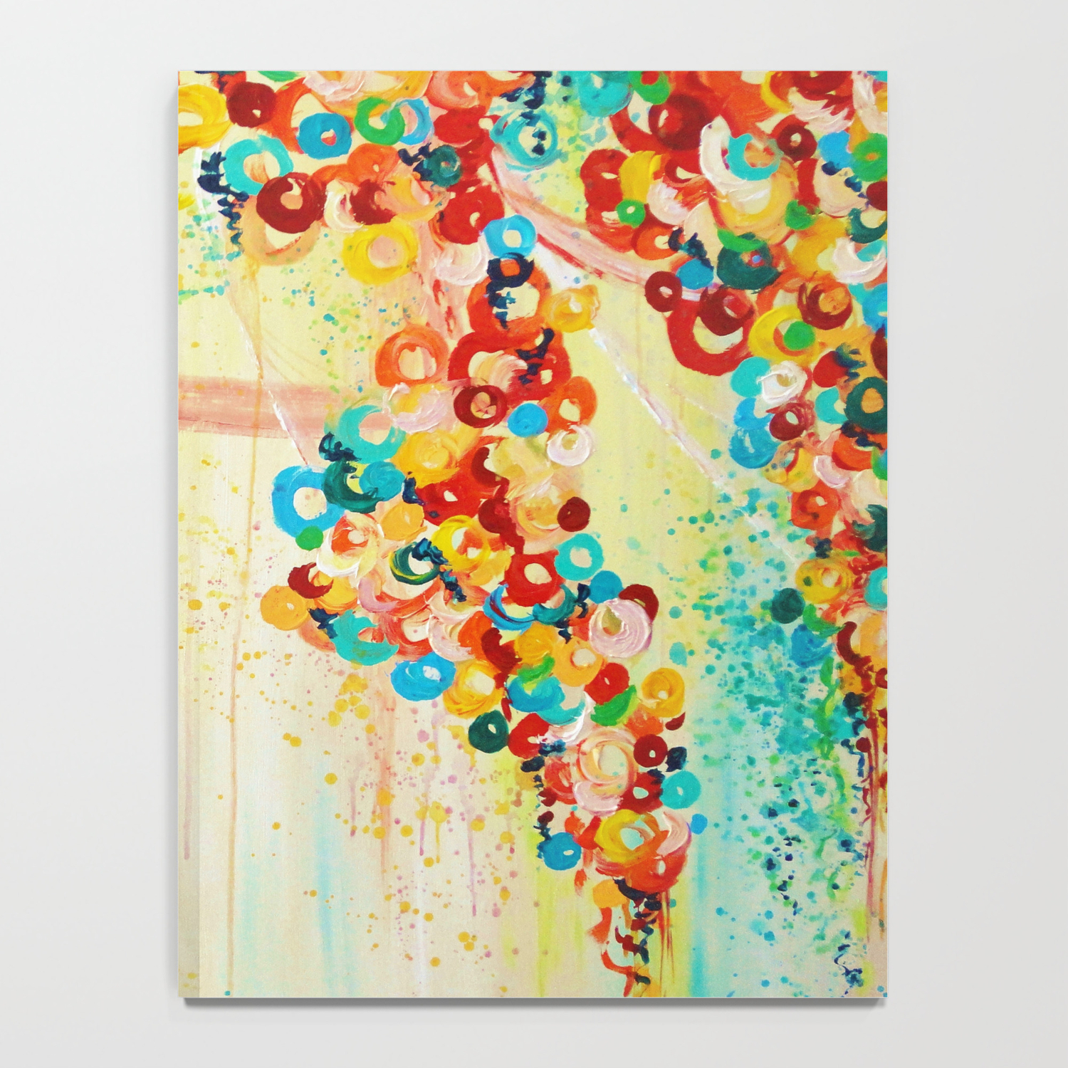 Summer In Bloom Beautiful Abstract Acrylic Painting Vibrant