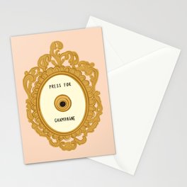 Press for Champagne in Pink Stationery Cards