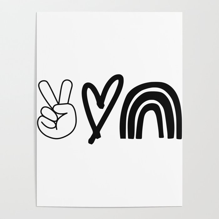 Peace Love Rainbow Fun Poster